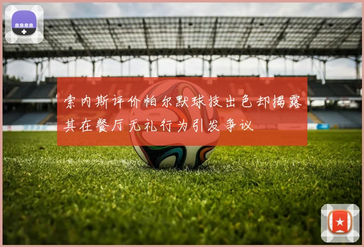 索内斯评价帕尔默球技出色却揭露其在餐厅无礼行为引发争议